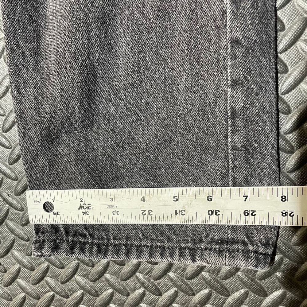 Vintage Y2K Old Navy Loose Fit Built in Tough Black Faded Denim Jeans Youth Sz10 - Picture 6 of 6